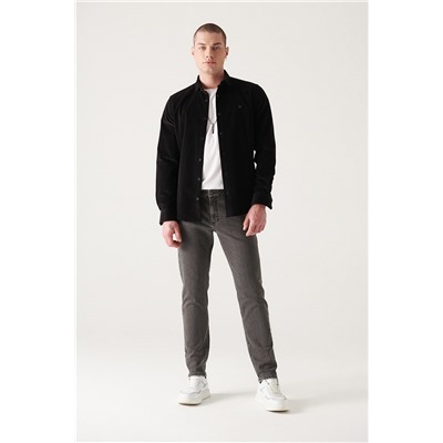 Gri Eskitme Yıkamalı Likralı Slim Fit Dar Kesim Jean Pantolon
