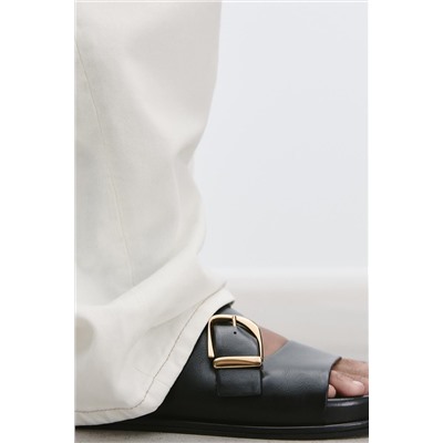 BUCKLED FLAT SANDALS