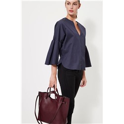 Bolso y neceser de piel Prun - Burdeos