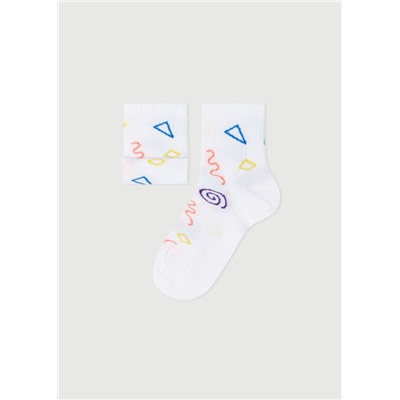 Kurze Socken mit Allover-Muster für Kinder