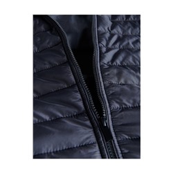 Gesteppte Sweatjacke aus Materialmix