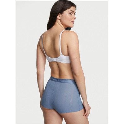 VICTORIA'S SECRET Logo Pointelle High-Waist Shortie Panty