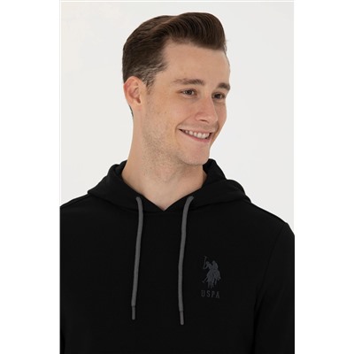 Erkek Siyah Basic Sweatshirt