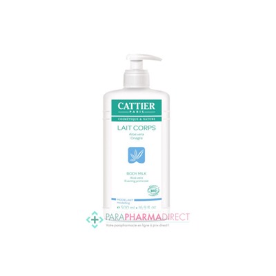 Cattier Lait Corps Modelant Aloe Vera Onagre BIO 500ml
