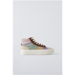 MULTICOLOURED HIGH-TOP SNEAKERS