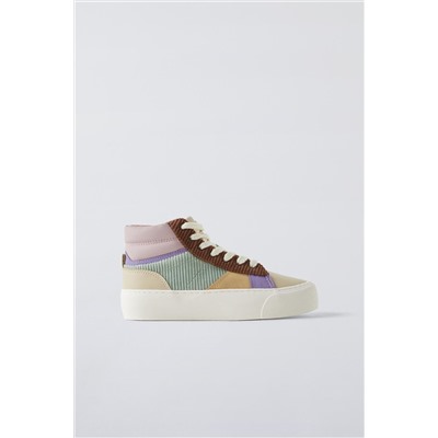 MULTICOLOURED HIGH-TOP SNEAKERS