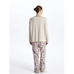 LC Waikiki V Yaka Çiçekli Uzun Kollu Kadın Pijama Takımı, LCW DREAM                                            
                                            V Yaka Çiçekli Uzun Kollu Kadın Pijama Takımı