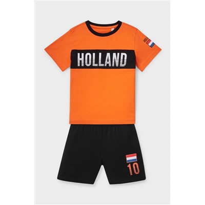 Shorty-Pyjama - Bio-Baumwolle - 2 teilig