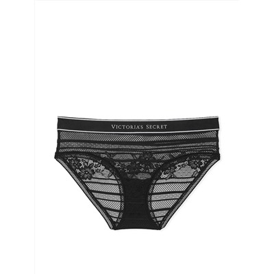Cotton Logo Lace Hiphugger Panty