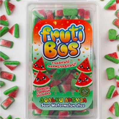 Жев. мармелад Frutibos 1000 г "Дольки арбуза" в кисло-сладкой обсыпке 1/8, шт