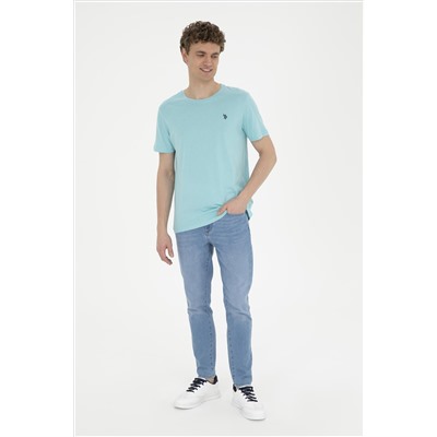 Erkek Regular Fit Bisiklet Yaka Mint Basic Tişört