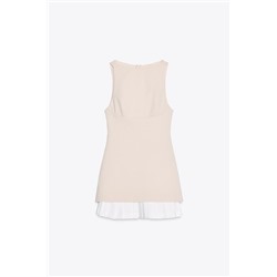 VESTIDO CORTO COMBINADO POPELÍN