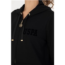 Kadın Siyah Kapüşonlu Sweatshirt