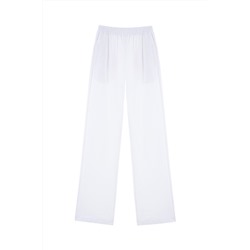 Pantalón recto Blanco