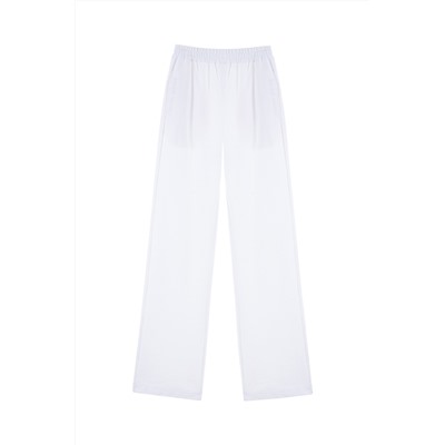 Pantalón recto Blanco
