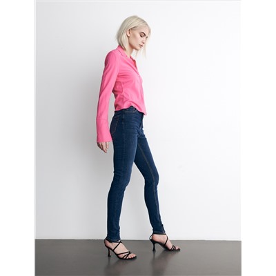 Slim-Jeans mit hoher Leibhöhe