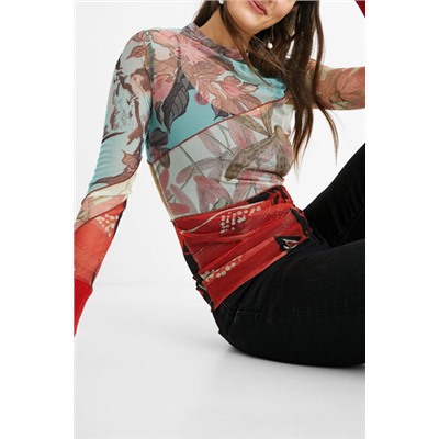 Camiseta slim floral