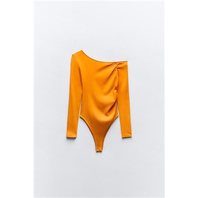 ASYMMETRIC DRAPED BODYSUIT