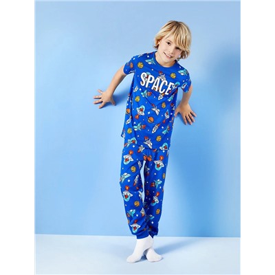 LC Waikiki Bisiklet Yaka Baskılı Kısa Kollu Erkek Çocuk Pijama Takımı, LCW Kids                                            
                                            Bisiklet Yaka Baskılı Kısa Kollu Erkek Çocuk Pijama Takımı