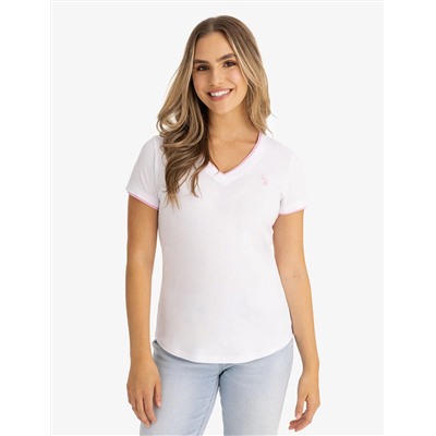 DOUBLE BAND V-NECK T-SHIRT