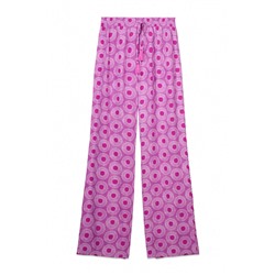 Pantalón largo viscosa estampado geométrico