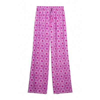 Pantalón largo viscosa estampado geométrico