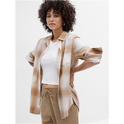 Relaxed Plaid Flannel Easy Shirt