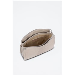 Bandolera de piel Arzergrande - Gris