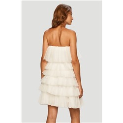 Vestido avolantado Blanco