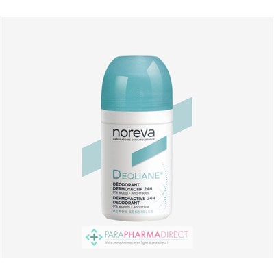 Noreva Deoliane Déodorant Roll-On Dermo-Actif 24h - LOT de 2x50mlLot  × 2