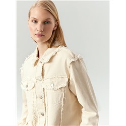 Джинсовая куртка oversize с бахромой, N081/dearsi