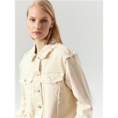 Джинсовая куртка oversize с бахромой, N081/dearsi