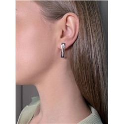 Серьги из серебра с фианитами родированные 925 пробы С-3836-Р
