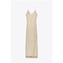 LONG RHINESTONE DRESS