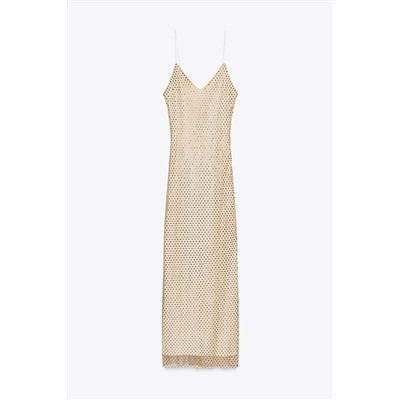 LONG RHINESTONE DRESS