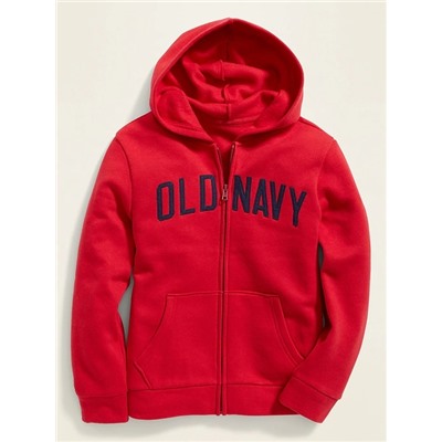 Logo-Graphic Zip Hoodie for Boys