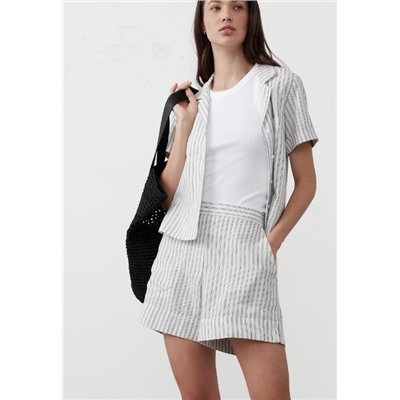 Linen-Blend Pull-On Short
