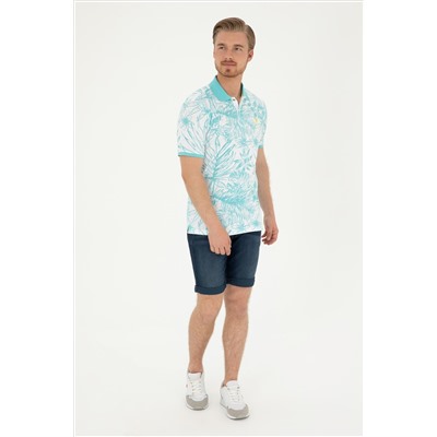 Erkek Regular Fit Polo Yaka Mint Tişört