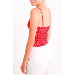Crop top Rojo y blanco