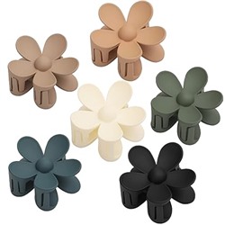 6PCS Hair Clips Set: Matte Large Claw Clips, Cute Daisy Hair Accessories, Non-Slip Strong Hold for Thick/Thin Hair, Christmas Gift for Girls, Oliver Green