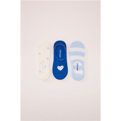 Pack 3 calcetines invisibles algodón print corazones