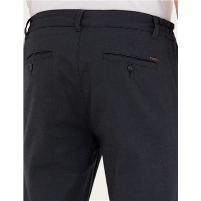 Lacivert Slim Fit Kanvas Pantolon