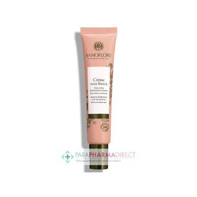 Sanoflore Crème Rosa Fresca - Soin Riche Hydratation Intense BIO 40 ml