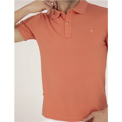 Pembe Slim Fit Polo Yaka Merserize Tişört