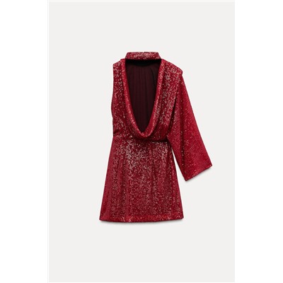 POCAS UNIDADES VESTIDO MINI LENTEJUELAS ASIMÉTRICO