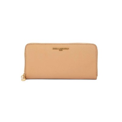 KARL LAGERFELD PARIS Leather Zip Around Wallet
