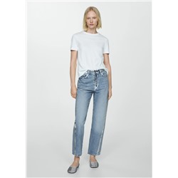 Jeans rectos detalles foil
