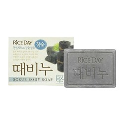 LION Scrub body soap charcoal Мыло-скраб для тела с древесным углем 100г