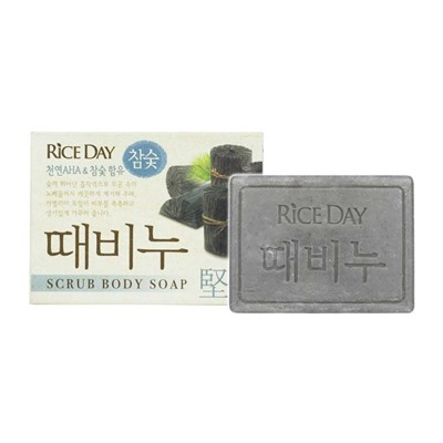 LION Scrub body soap charcoal Мыло-скраб для тела с древесным углем 100г