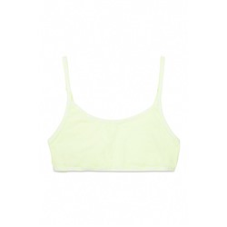 Sujetador top algodón copas extraíbles amarillo